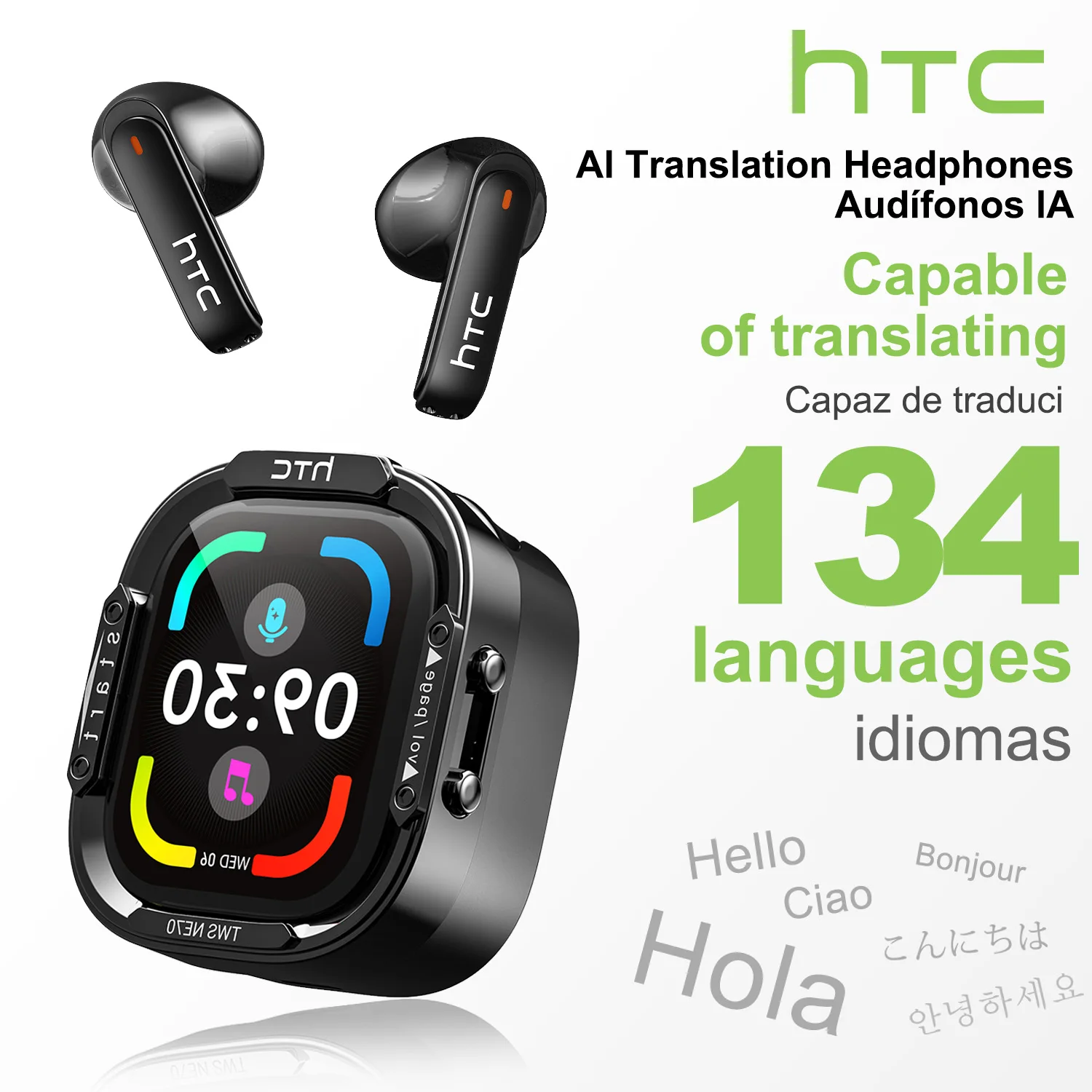 Esports Gaming Earbuds - Наушники HTC NE70 Bluetooth V6.0, беспроводные